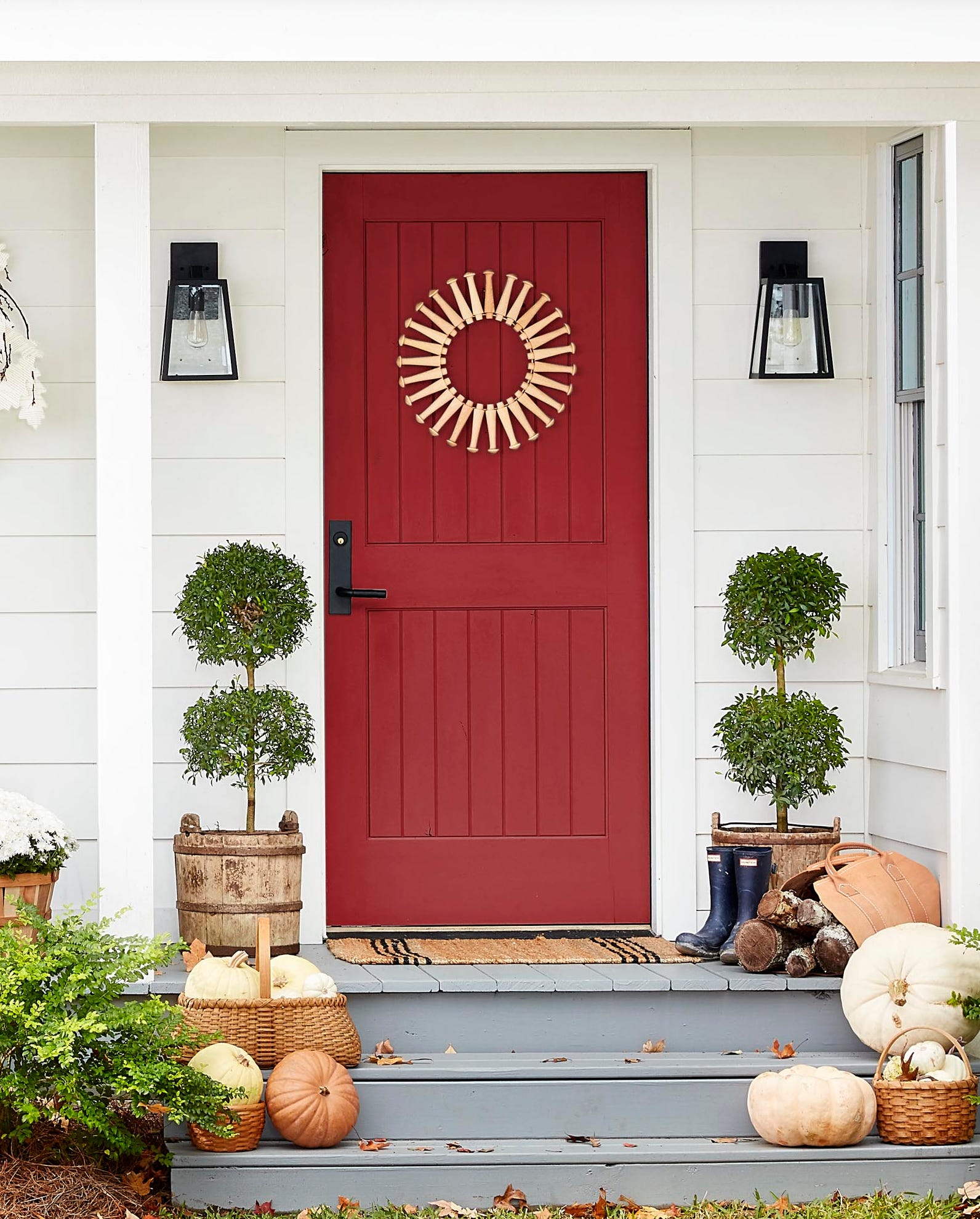 NeoL'artes 18inch Simple Orange Leaves Fall Wreath for Front Door for Thanksgiving Festival Party Door Window Wall Home Decor NeoL'artes 18inch Simple Orange Leaves Fall Wreath for Front Door for Thanksgiving Festival Party Door Window Wall Home Decor